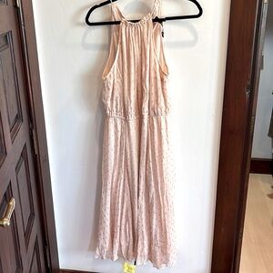 Tracy Reese Plenty blush/gold feminine sleeveless dress